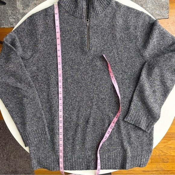 J. Crew Men’s Lambswool 1/2 Zip Pullover Sweater Size Large Tall Gray Heather - Picture 2 of 7